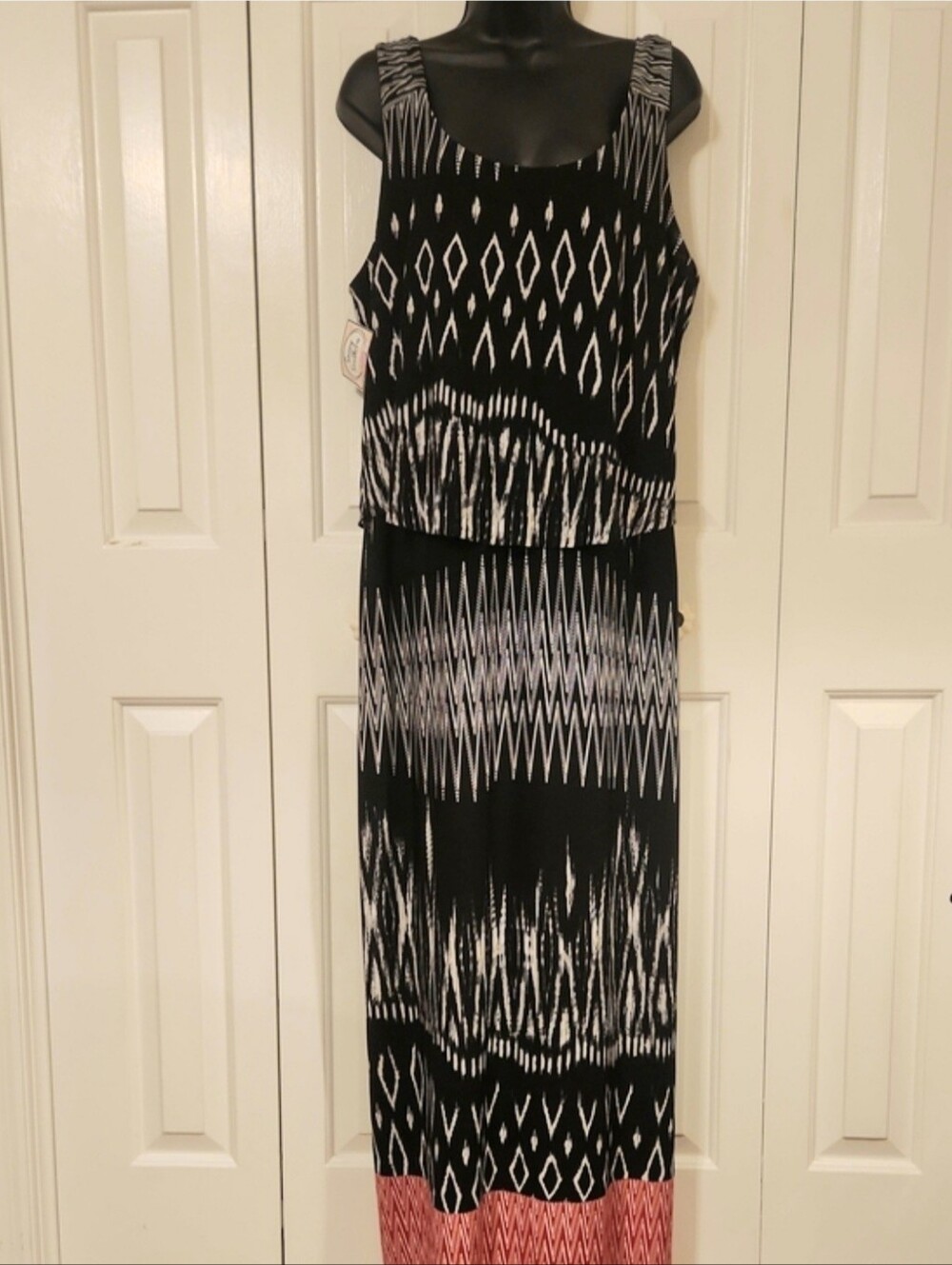 Black & White Indigo Maxi Dress - Womens  XL - Brand: Signature By RobbieBee
